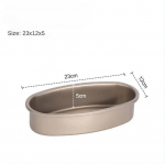 Ovaalne mittenakkuva pann s&uuml;sinikterasest koogivorm juustukook leivap&auml;tsivorm k&uuml;psetusvorm pirukas vorm k&uuml;psetust&ouml;&ouml;riistade tarvikud kuldne