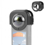PULUZ PU975 panoraamkaamera objektiivikork l&auml;bipaistev objektiivi kaitsekate, mis &uuml;hildub kaameraga Insta360 X4 must