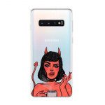Armas Devil Woman silikoonist kate Samsung Galaxy S21 S20 FE Ultra S10 S10E Lite S9 S8 S7 Edge Plus telefoni&uuml;mbrisele Samsung S7