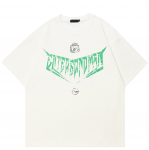 Streetwear Kirjad Graafiline Must T-s&auml;rk Puuvill Unisex Topid T-s&auml;rgid Suvine L&uuml;hikeste Varrukatega T-s&auml;rk S valge