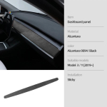 Betterhumz Tesla Model 3 Model Y jaoks - auto armatuurlaua katte dekoratiivne &uuml;mbriskork, kaitsepadi, sisemised lisatarvikud 9002 black gray