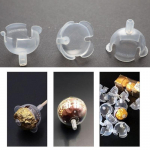 50 tk &Scaron;okolaadikuuli Hoidja Karbid Lille Kommi Kuuli Kimp Ise Fikseeritud Alus 4X4X3.8cm