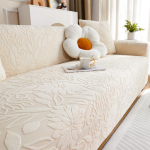 1 tk Camellia Jacquard elastne diivani kate, libisemiskindel diivani kate, diivani kate Four Seasons universaalne m&ouml;&ouml;blikaitse dekoor 4 Seater beež