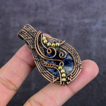Natural Sodalite Gemstone Handmade Copper Wire Wrap Jewelry Pendant 2.36 t6t83