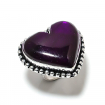 Natural Purple Labradorite Gemstone 925 Sterling Silver Gift Ring Size 8 z0l79