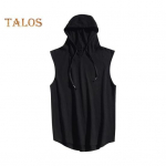 Suvine meeste vest kapuutsiga varrukateta &uuml;hev&auml;rviline n&ouml;&ouml;r Higistav, kiiresti kuivav lahtine Fitness Sport s&ouml;rkimiss&auml;rk XL valge