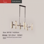 Kaasaegne pikk l&uuml;hter elutuppa, s&ouml;&ouml;gituppa, magamistuppa, minimalistlik LED akr&uuml;&uuml;ll&uuml;hter 6 headlights