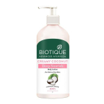 Biotique Kreemjas Kookos Deep Nourish Kehalosjoon V&auml;ga Kuivale Nahale | Niisutav ja Nahka Niisutav | 100% Botaanilised Ekstraktid | 300ml blue