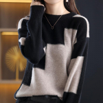 Kampsun Naised S&uuml;gis Talv Naised V&auml;rviplokiga Kootud Soe Kampsun Pikkade Varrukatega Termilised Pulloverid O-kaelusega Vabaaja Lai Kampsun Naised XXL khaki