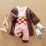 Demon Slayer Cosplay kost&uuml;&uuml;m Beebiriided Lastele Multifilm Anime Romper Poiss T&uuml;druk Chrismats Halloween Baby Cosplay Colthes Imikute Beebi Kombinesoon 80