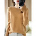 YYFS naiste mood vabaaja s&uuml;gis-talv &uuml;hev&auml;rviline tr&uuml;kitud pikkade varrukatega O-kaelusega topid naister&otilde;ivad villased kudumid kampsunid XXL