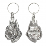 Boxer, German Boxer II - Silver-plated pendant with a dog in a decorative box, handbag decoration, backpack pendant by Art-Dog brand