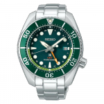 Seiko Prospex SUMO SFK003J1 GMT P&auml;ikeseenergial t&ouml;&ouml;tav Sukeldujakell 45mm Roheline sihver Meeste k&auml;ekell roheline