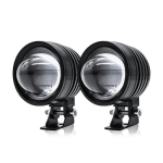 1/2tk Mootorratta LED-kohtvalgusti Hi l&auml;hitulede valge kollane lisaudulamp 12W universaalne esituli, mis sobib mootorrattale, jalgrattale, ATV-le, maasturile, UTV-le, UTE 2pcs gray