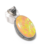 Natural Orange Triplet Opal 925 Sterling Silver Jewelry Pendant 2.25 p7q42