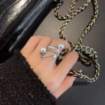 S&otilde;rmus naiste moe isikup&auml;ra keerduv teemant-komplekt p&auml;rliga s&otilde;rmus avanemislaine k&uuml;lma tuule nimetiss&otilde;rmus Opening Adjustable