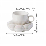 200ml moodne elutoa keraamiline kruus pilvedekoratiivne taldrik kohvitassikomplekt keraamiline tass valge