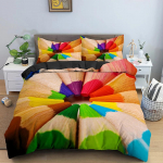 M&auml;nguasjaprindiga voodipesukomplekt Dot Ehitusklotsid Lohjakate Laste Poiste Voodikate V&auml;rvikad tellised M&auml;ng Voodipesu Tekikottide komplekt 173x218cm 2pcs