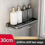 Multifunktsionaalne kokkupandav vannitoariiul Punch-free &scaron;ampoon du&scaron;&scaron; &auml;ravoolu hoiuriiul Seinale paigaldatav k&ouml;&ouml;givannitoa korraldaja 30cm valge