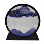 Dekoratiivne liivakellamaal 3D-efektiga plastist &uuml;mmargune liikuv liiv kunstipilt t&ouml;&ouml;lauale tumelilla v&auml;rv