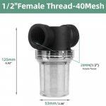 Eelfilter kraaniveetorustiku filter 1/2 tolli IBC paagi kastmisfilter plastist l&auml;bipaistev niisutus p&uuml;hkimine autopesu