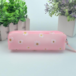 Flower Daisy Silica Gel must pliiatsikott Kooli pliiatsikarbid t&uuml;drukutele Tudengite kirjatarvete kott Armas pliiatsikarp Kontoritarbed roosa