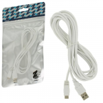 C&acirc;ble de chargement ultra-long ZedLabz 3m pour Nintendo Wii U Gamepad - Blanc