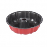 Mittenakkuv koogivorm 9,5-tolline &uuml;mmargune s&uuml;sinikterasest kurvtoruga pann naelkookide jaoks K&uuml;psetusvorm Jello želatiin-&scaron;okolaadipudingi jaoks Tugevad k&uuml;psetusn&otilde;ud punane