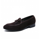 Mood Vabaajajalatsid Meeste Ametlik &Auml;ri Meeste Korterid Nahast Loaferid Mokassiinid Trend Mood Tutid Loafers Brogue Kingad Mugavad libisemiskindlad 38 must
