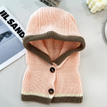 1 tk villane m&uuml;ts, v&auml;rvi blokeeriv nupp villane &uuml;hes t&uuml;kis m&uuml;ts kaelakaitse salli peakate soe