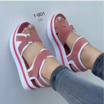 Naiste Sandaalid Kontsad Sandaalid Madala Platvormiga Kingad Naistele Suvised Sandaalid Kontsadega Suvised Kingad Naiste Jalatsid Kiilud Kingad 43( insole 26.5cm) roosa
