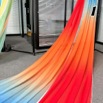 400*150cm Hiina stiilis gradientv&auml;rvi kangas vikerkaare &scaron;ifoonkangas isetehtud iidses stiilis Hanfu kleit lava kost&uuml;&uuml;m peokaunistus 4M