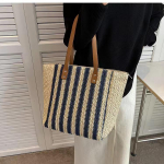 Uus pabern&ouml;&ouml;riga triibuline &otilde;lgpunutud kott K&auml;eshoitavad kotid Rannakotid Moodsad &otilde;lakotid Vaba aja mitmek&uuml;lgne suure mahutavusega kott