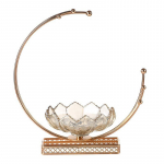 1 tk Kerge luksuslik suupistete hoiuruum, klaaslaua sisekujundus, puuviljataldrik metallist kuukujuline Euroopa stiilis