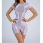 L&uuml;hikeste varrukatega elastsed m&auml;ngukost&uuml;&uuml;mid L&auml;ikiv ujumistrikoo esiosa &otilde;mblusteta bodi sukkp&uuml;ksid Seksikad kehatopsid Athletic Gym Fitness Trikood Unitard XL helelilla v&auml;rv