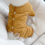 Koera veekindel jope luksuslik koeramantel lemmiklooma vest chihuahua prantsuse buldogi kost&uuml;&uuml;m talvine koera kapuuts kutsika jumpsuit soojad riided XS kollane