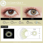 EYESHARE Colored Contact Lenses Natural Black Annual Disposable Lenses Purple Fashion Invisible Lenses Green Colored Lenses 1 Pair