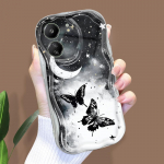 Armas koomiksimustriga kreemja tekstuuriga korpus, lainelise servaga pehme silikoonkaanega telefoni&uuml;mbris Xiaomi Redmi jaoks Redmi 9C valge