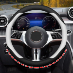 Mercedes Benz W203 W204 W205 W206 W176 W177 W212 jaoks &Uuml;li&otilde;huke Nahast Auto Roolikate Libisemisvastane Salongi Lisatarvikud O-type valge