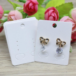 50tk Paberist k&otilde;rvar&otilde;nga kaart 5x4cm pruun/valge DIY ehtepakk v&auml;ike ripats kaelakee vitriin t&uuml;hi kaart 50card