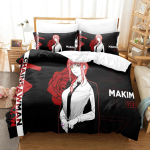 Anime Chainsaw Man Mitaka Asa Voodipesukomplekt Poisid T&uuml;drukud &Uuml;hekohaline Kuninganna Suurus Tekikott Padjap&uuml;&uuml;r Voodi Lapsed T&auml;iskasvanud 70x133cm 2pcs black