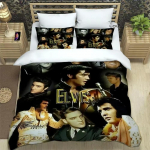 E-Elvis Presley Retro tr&uuml;kiga Voodipesukomplektid peen tarvikute komplekt tekikott voodikate komplekt voodipesukomplekt luksuslik s&uuml;nnip&auml;evakingitus US Twin 173x218cm