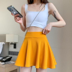 Suvised p&otilde;hiseelikud Naiste l&uuml;hikesed p&uuml;ksid Mini elastsed plisseeritud seelikud K&otilde;rge v&ouml;&ouml;kohaga mull p&auml;ikeseseelikud Koolit&uuml;druku vormiriietus voodriga turvap&uuml;ksid 4XL