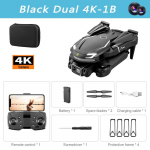 Uus originaal V88 droon 4K/8K HD kahe kaameraga &otilde;hufotograafia takistuste v&auml;ltimise kaugjuhtimispuldiga lennuki neljakopteri m&auml;nguasi 2025 Black Dual-4K-1B