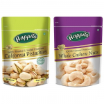 Happilo 100% looduslikud Premium terved India p&auml;hklid, 200 g ja Happilo Premium California r&ouml;stitud ja soolatud pistaatsiap&auml;hklid, 200 g (Pakis 1)