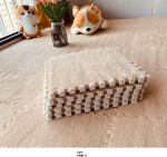 Elegantne 2022. aasta mustusekindel magamistoa vaip ja elutoa p&otilde;randamatt suure magamistoa ja laheakna jaoks. 30x30CM 18pcs + Edging kerge kohvi v&auml;rv