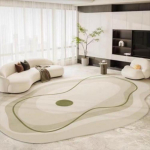 Ebakorrap&auml;rase kujuga vaip elutubadele Helerohelised pilved kodukasutuseks Ebakorrap&auml;rane magamistoavaip 140 * 200 cm