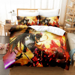 Sword Art Online Voodipesukomplekt 3D Anime Prindiga Pol&uuml;ester Tekikott Padjap&uuml;&uuml;rid Queen King Lastele Kingitus Anime Tekikotikomplektid EU Twin 135x200cm