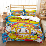 Lankybox Foxy Boxy Armas Multikas 3D prinditud voodipesu Kuninganna voodipesu komplekt Kohandatav Kuninga suuruses voodipesu komplekt Pehme ja mugav EU single(135x200cm)