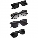 Sheomy Unisex Kombopakkumine 4 tooni prillid Kassisilm P&auml;ikeseprillid Ristk&uuml;lik Retro Vanaaegne Kitsas Naised::Mehed , ACAT-028